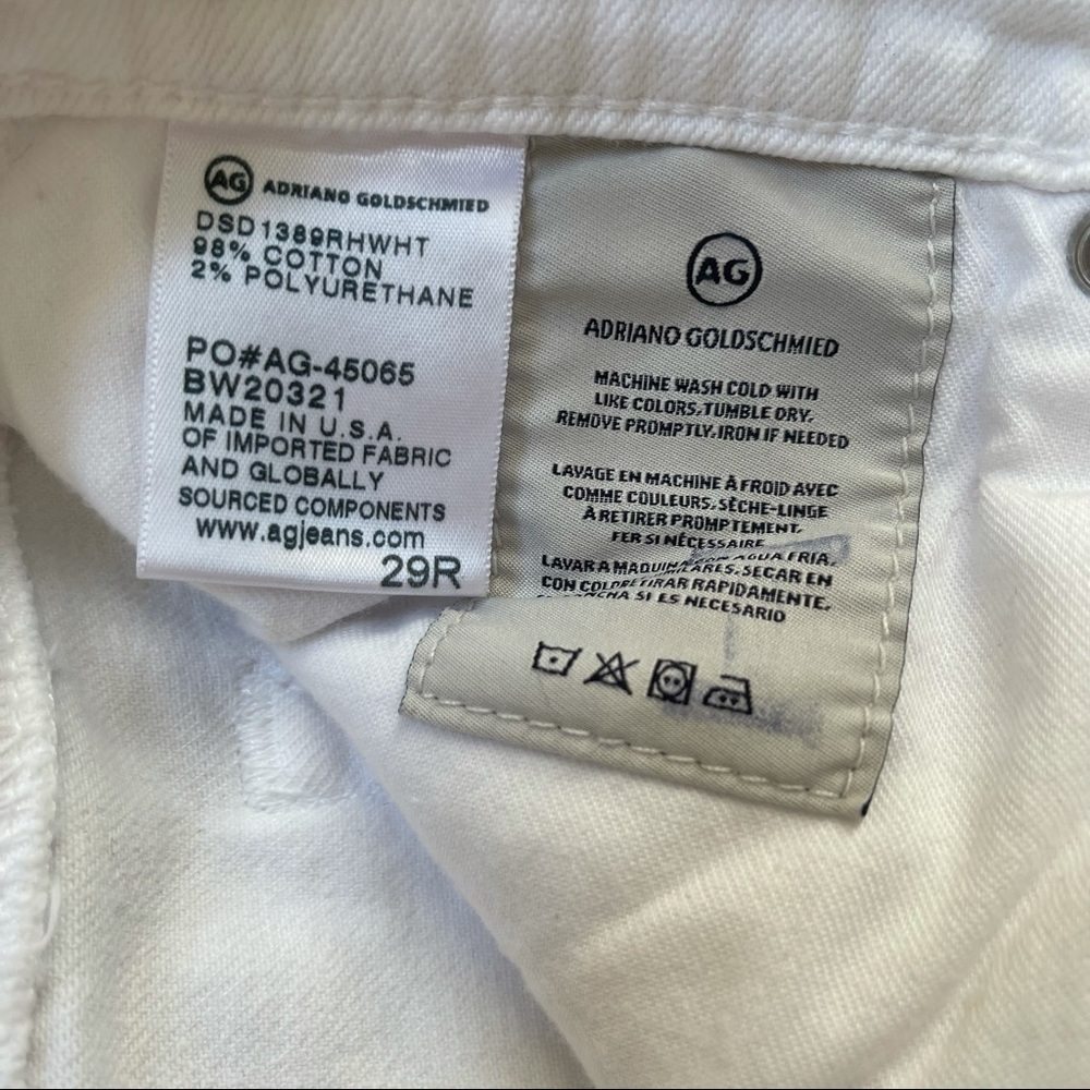 AG Legging Ankle Skinny in white with raw hem NWOT_6